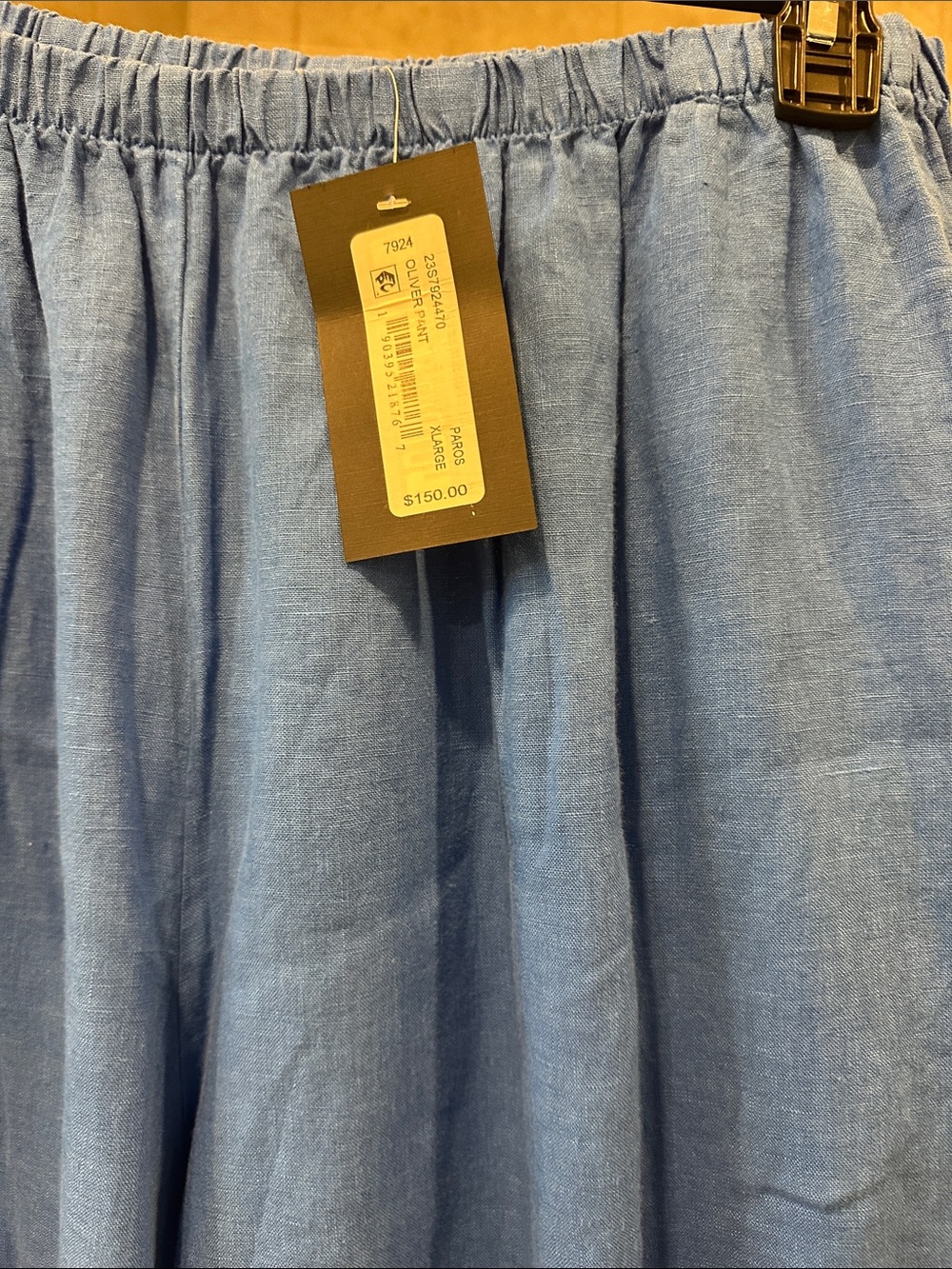 bryn Walker Royal Blue Wide Leg Linen Pants - Picture 2 of 2